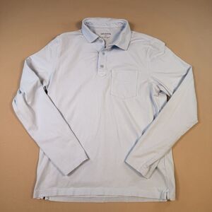 UNTUCKit Shirt Men's Size Medium Light Blue Long Sleeve Polo  100% Cotton Pocket